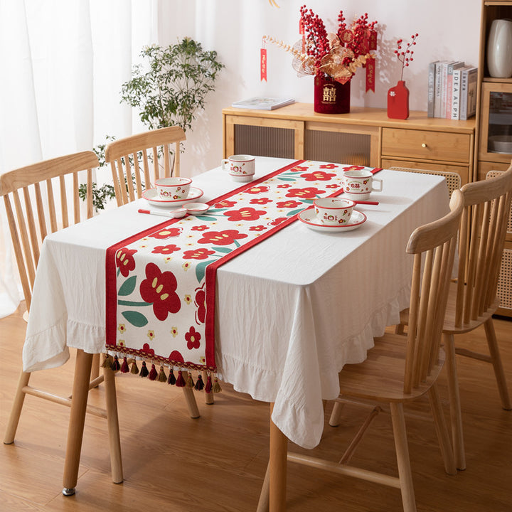 Floral Pattern Decorative Table Runner