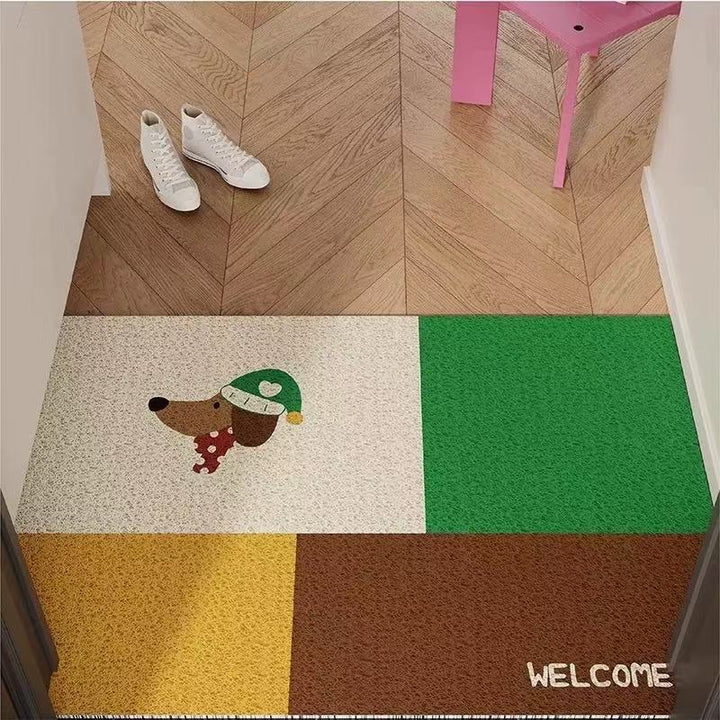 Whimsical Dog-Themed Entrance Mat