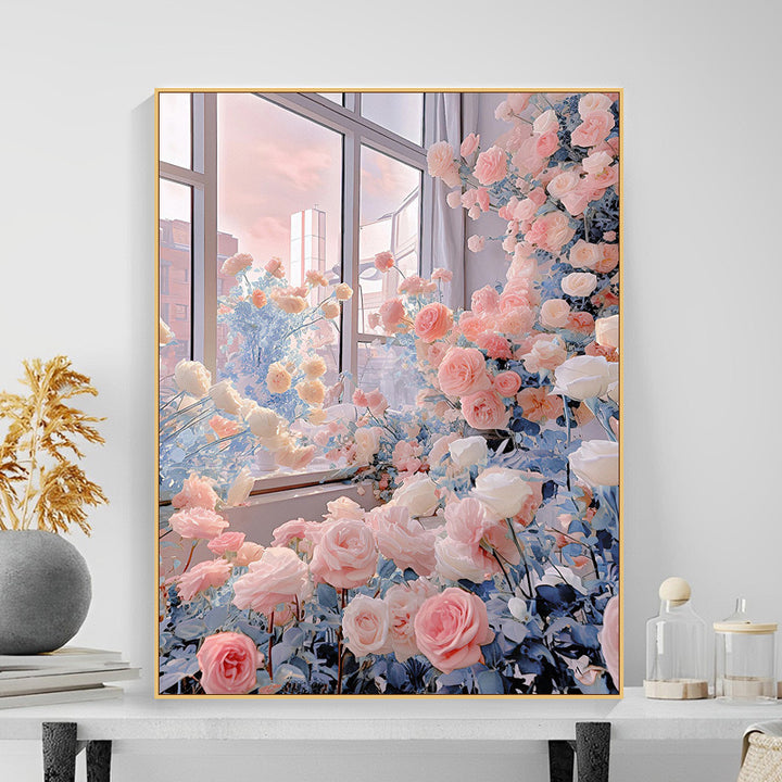 Floral Garden Scene Wall Art Bowlift