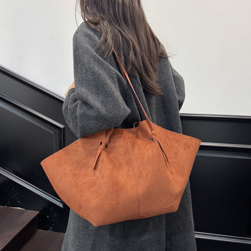 Suede Oversized Tote Bag Bowlift