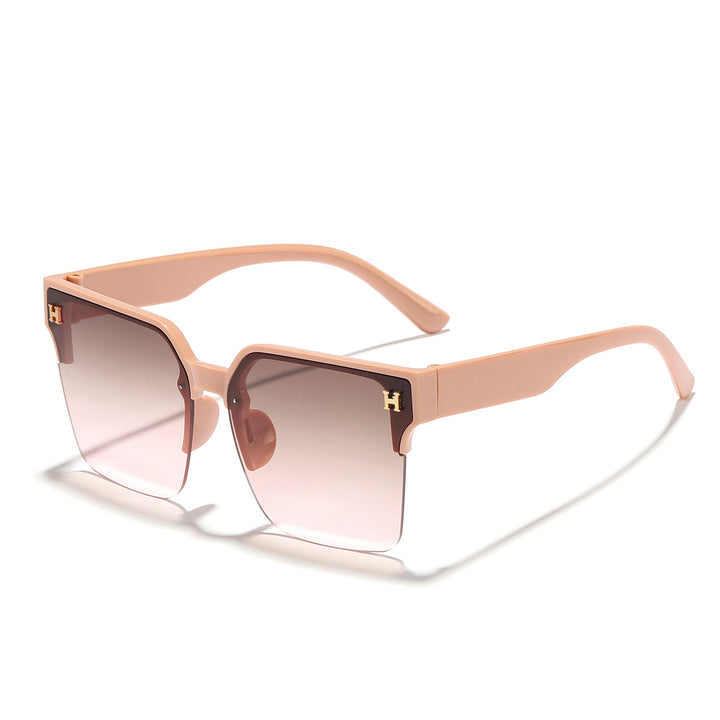 Women's modern square sunglasses with transparent frame Bowlift