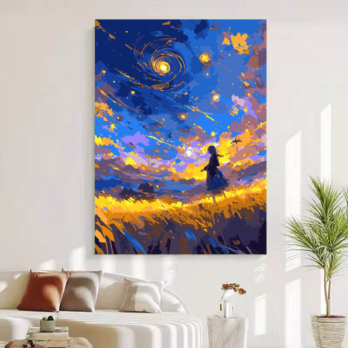 Dreamy Cosmic Landscape Wall Art Bowlift