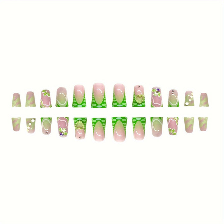 3D Floral Decorative Press-On Nails Bowlift