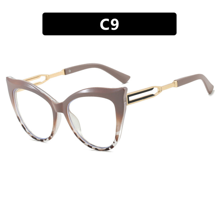 Ladies cat-eye glasses with elegant metal frame Bowlift
