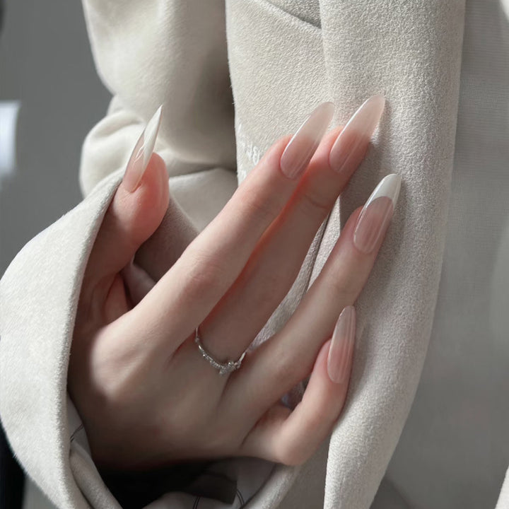 Elegant Long Almond-Shaped Press-On Nails Bowlift 1789388780