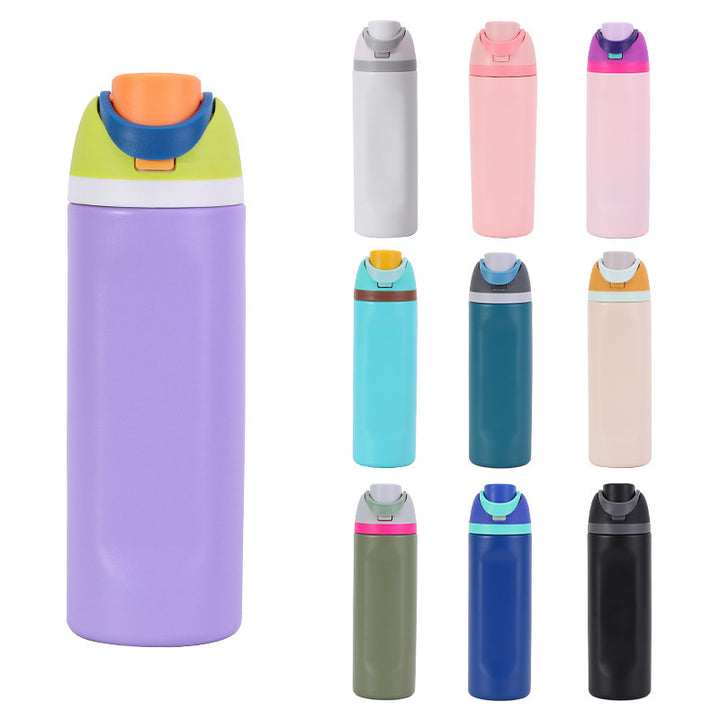 Women insulated water bottle with practical carry handle Bowlift