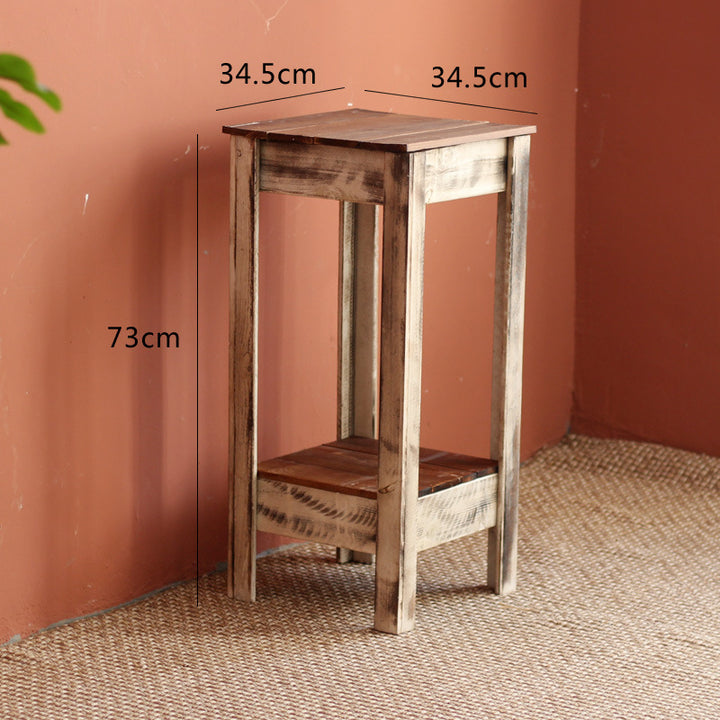 Handmade side table made of solid wood Bowlift
