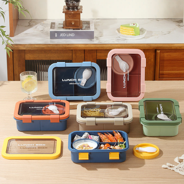 Leakproof Compartmentalized Kids Bento Lunchbox with Removable Round Soup Bowl and Utensil Storage Bowlift