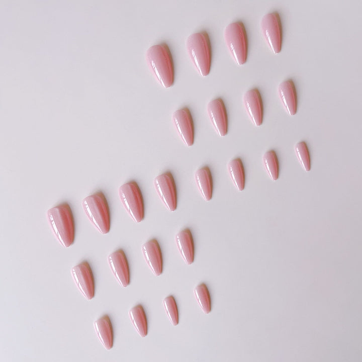 Acrylic nail set with glamorous high-gloss finish and delicate glitter accents Bowlift