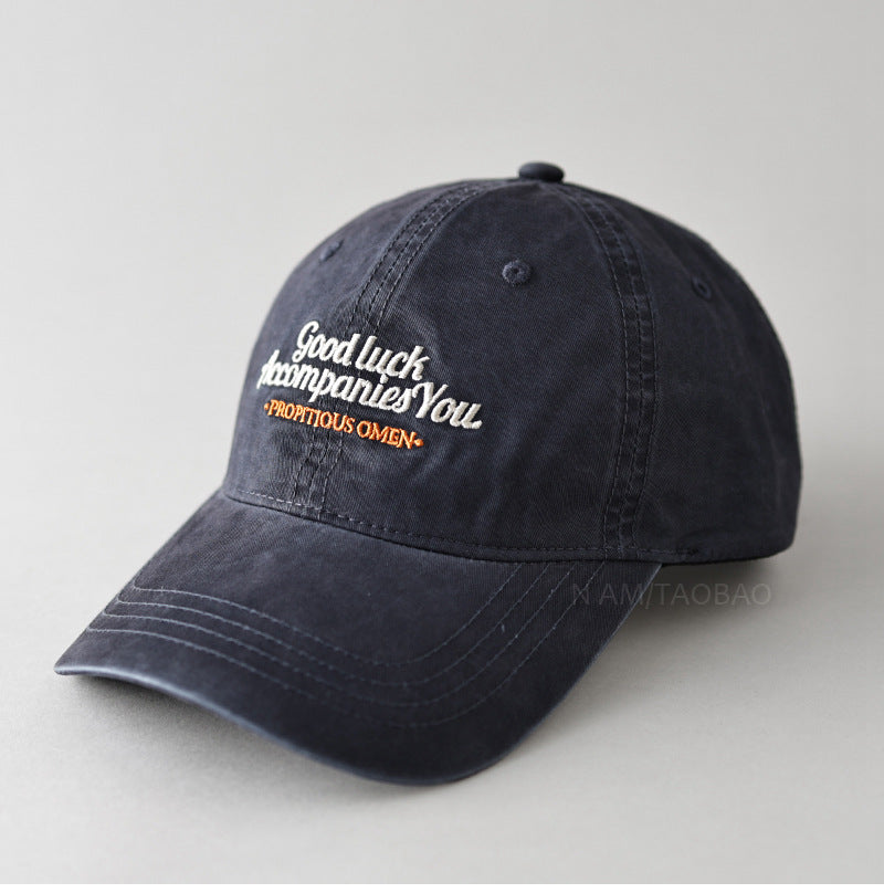 Men's Embroidered Cotton Baseball Cap Bowlift