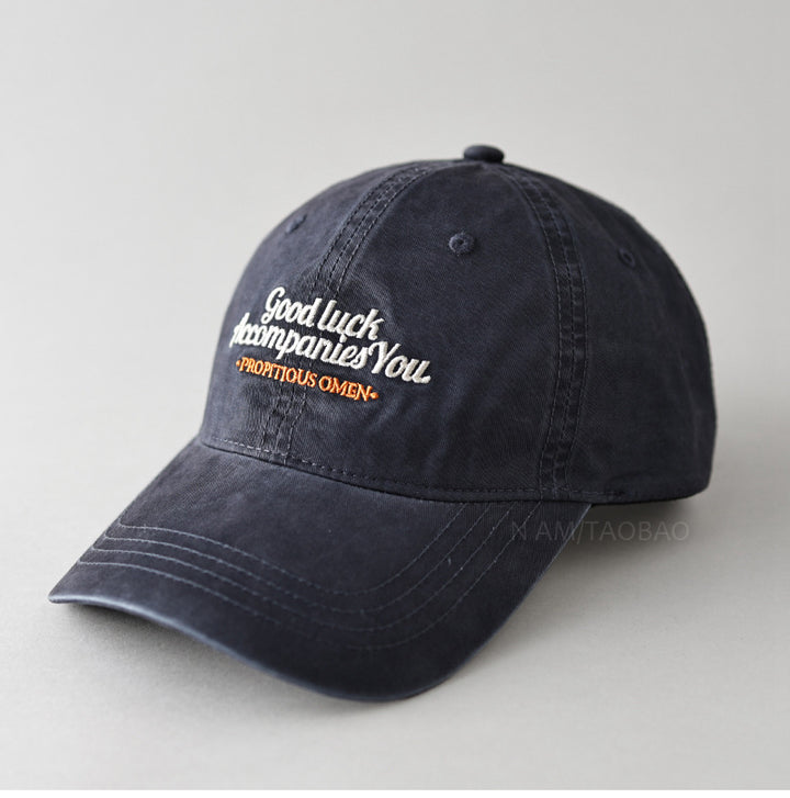 Men's Embroidered Cotton Baseball Cap Bowlift
