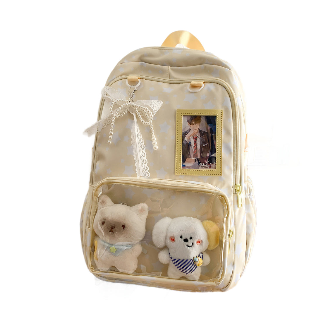 Backpack with Playful Star Design and Viewing Window Bowlift