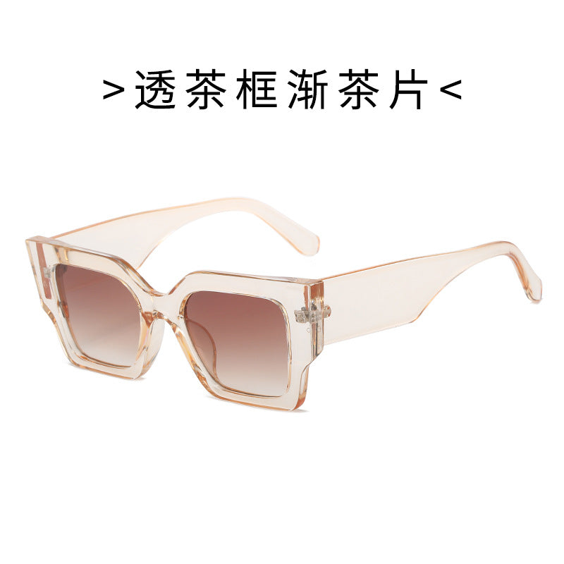 Ladies fashionable square sunglasses with wide frame and UV protection Bowlift