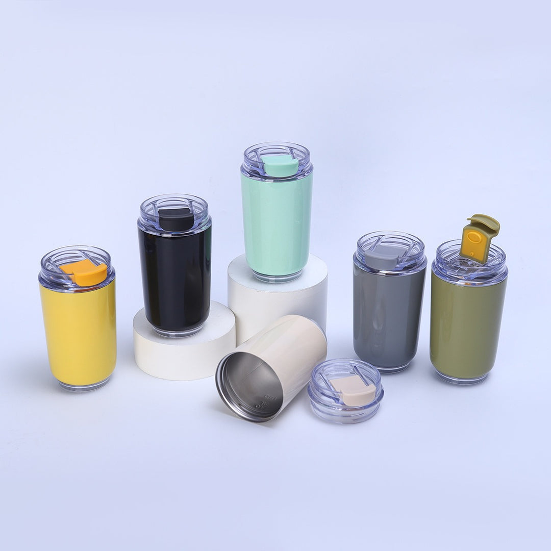 Ladies elegant insulating cup with thoughtfully designed drinking lid Bowlift