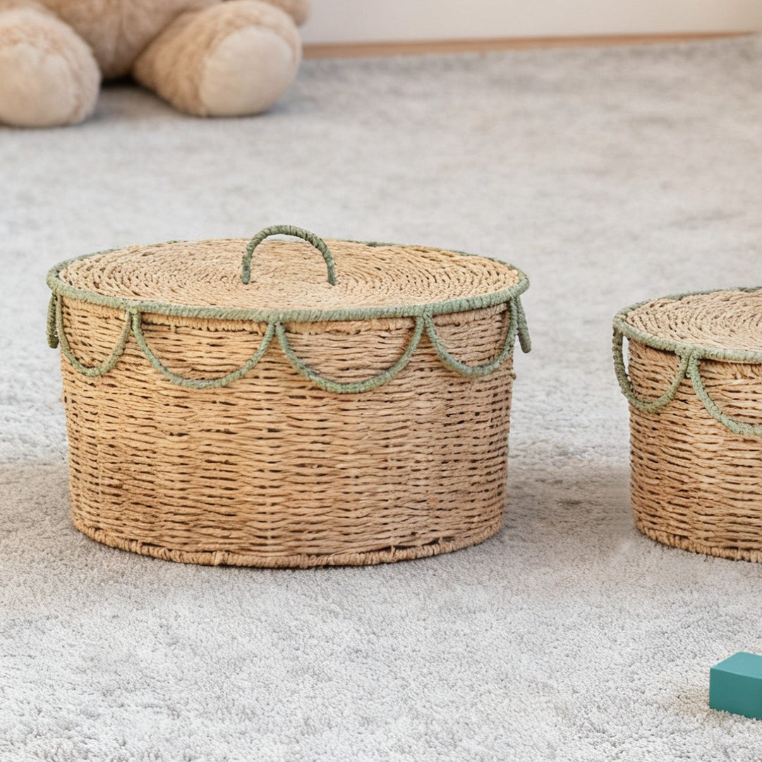 Storage basket with lid and handles Bowlift