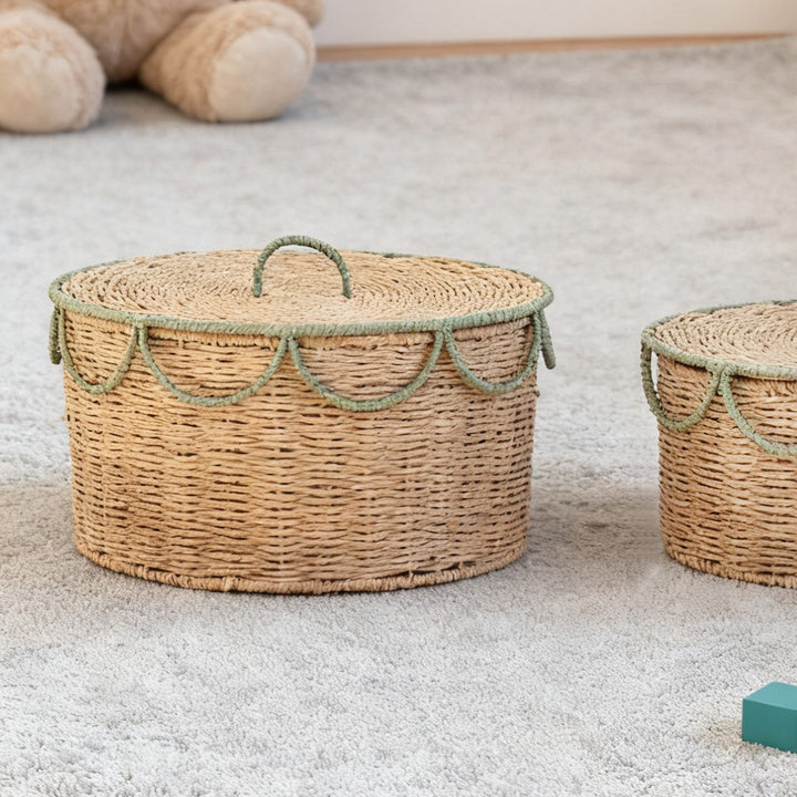Storage basket with lid and handles Bowlift