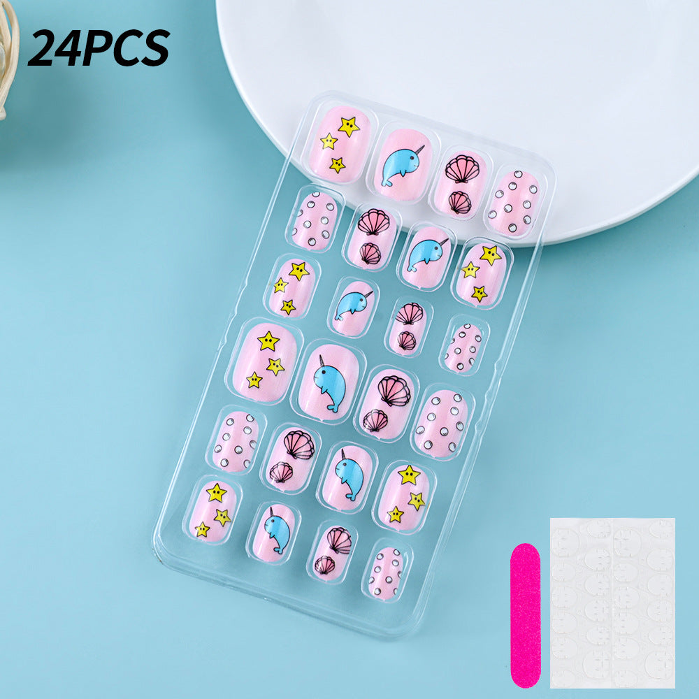 Themed Summer Beach Nail Art Press-On Nails Bowlift