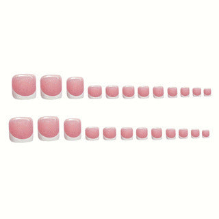 Elegant French Tip Pedicure Bowlift