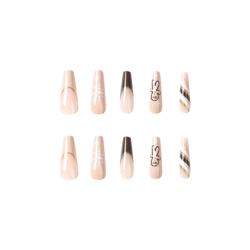 Artistic acrylic nails with festive design Bowlift