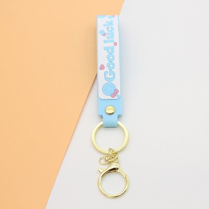 Unisex keychain with motivating lucky saying Bowlift