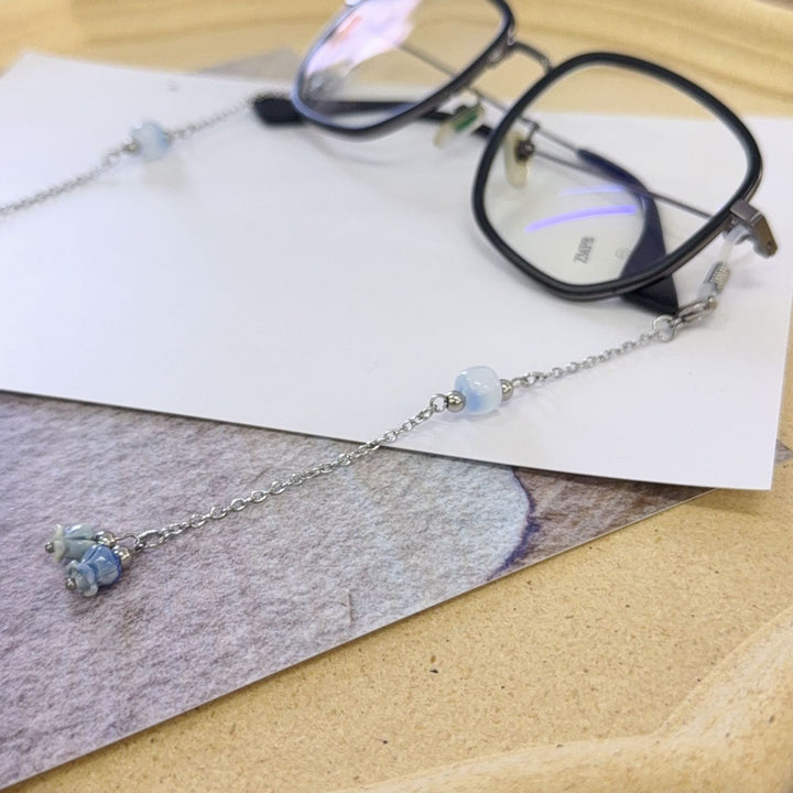 Delicate Bead-Embellished Eyewear Chain Bowlift