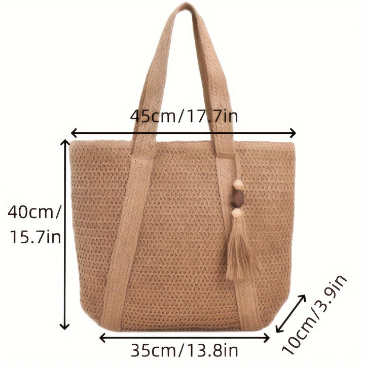 Elegant and Versatile Beach Bag with Leather Handles Bowlift