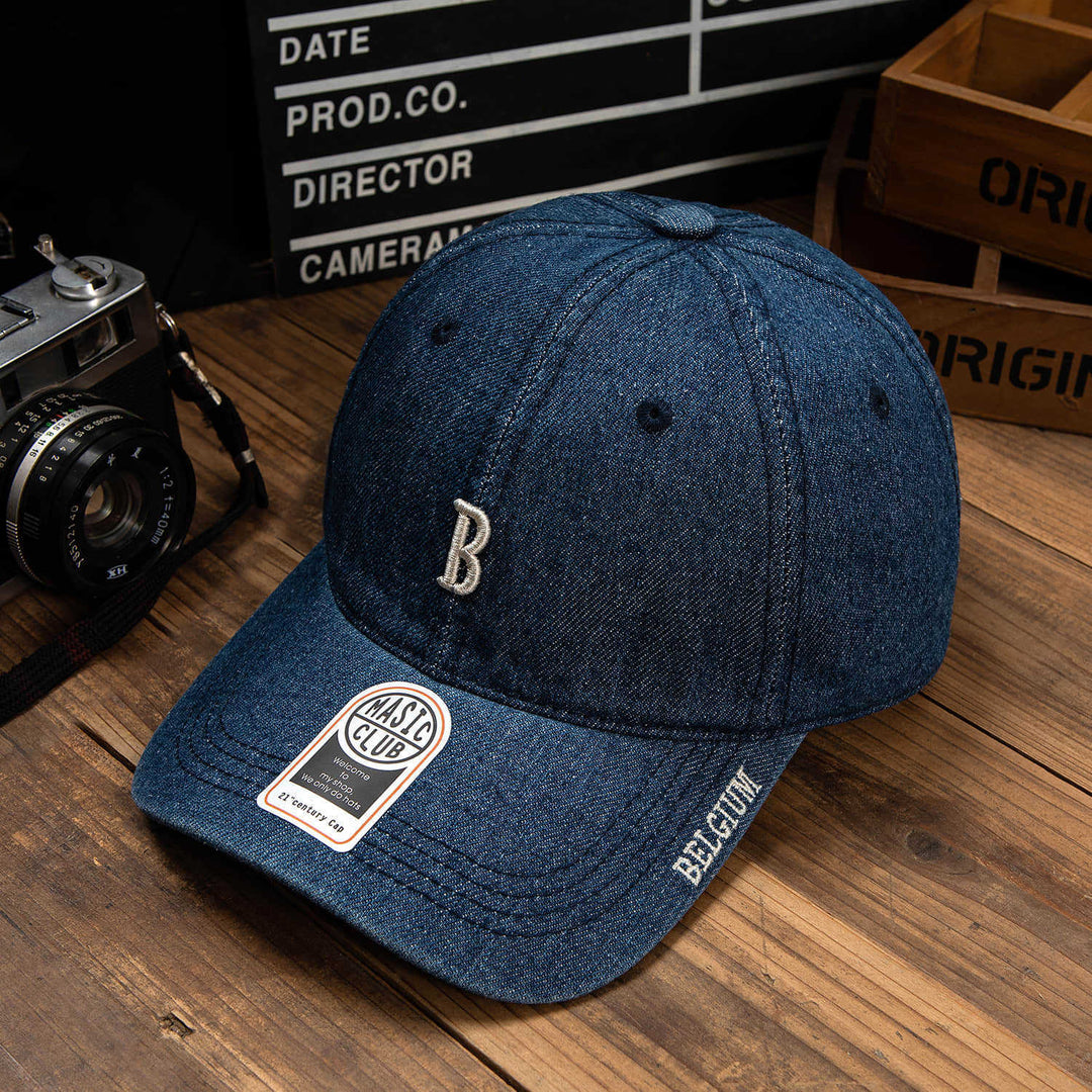 Men's Denim Embroidered Baseball Cap Bowlift