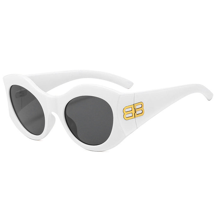 Women's Designer Cat-Eye Sunglasses with Elegant Profile and UV Protection Bowlift