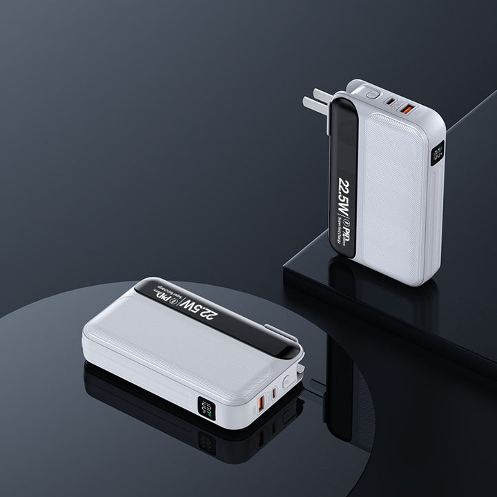 Portable fast charger with integrated socket Bowlift