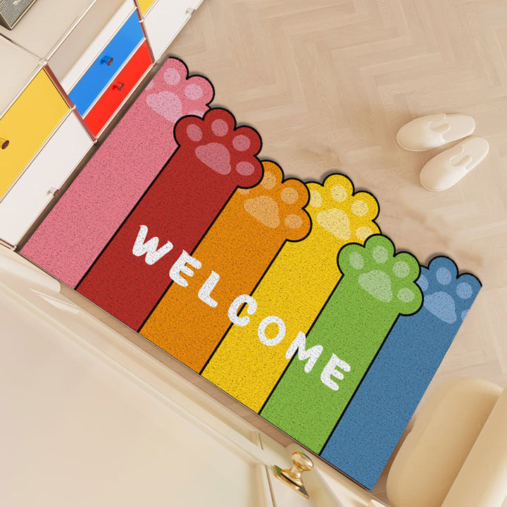 Unisex Playful Cartoon Cat-Themed Welcome Mat Bowlift