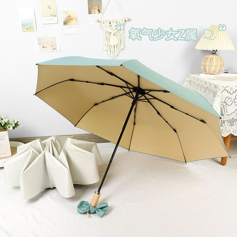 Women compact folding umbrella with stylish design and practical carrying strap Bowlift