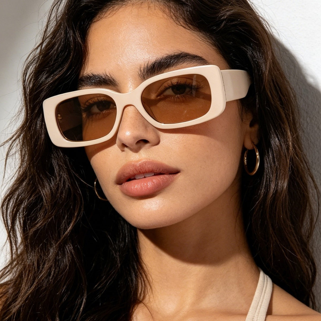Women's fashionable sunglasses with extravagant square frame Bowlift