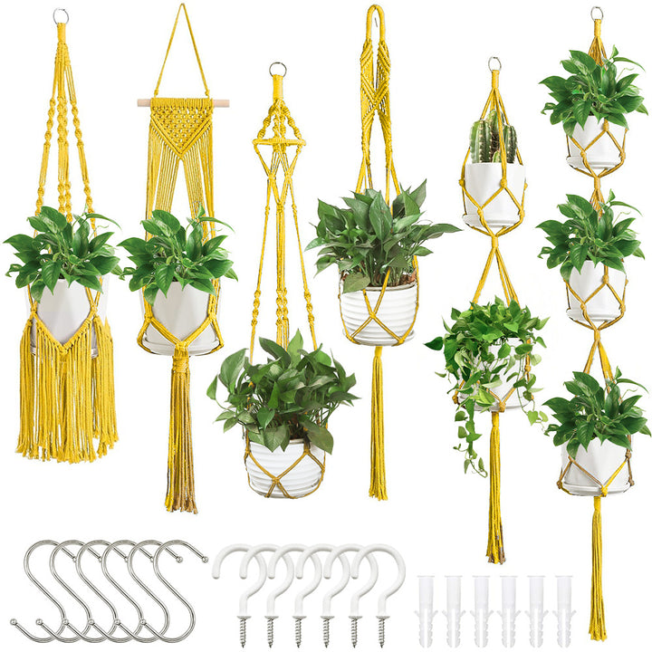 Macrame Plant Hanger Set Bowlift