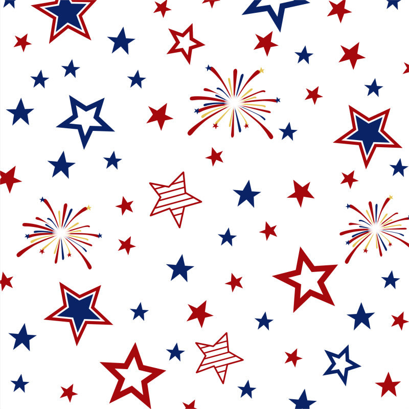 Unisex decorative wrapping paper with star and fireworks pattern, high-gloss roll surface and perforated cutting edge Bowlift