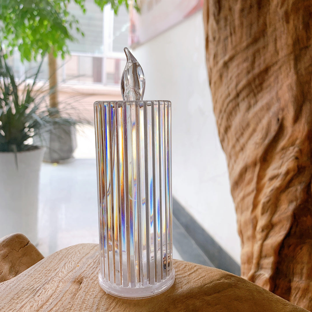 Decorative Crystal LED Flameless Candle Jar Bowlift
