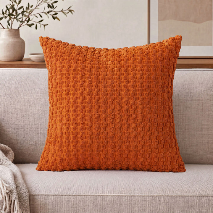 Plush Textured Throw Pillow Cover Bowlift