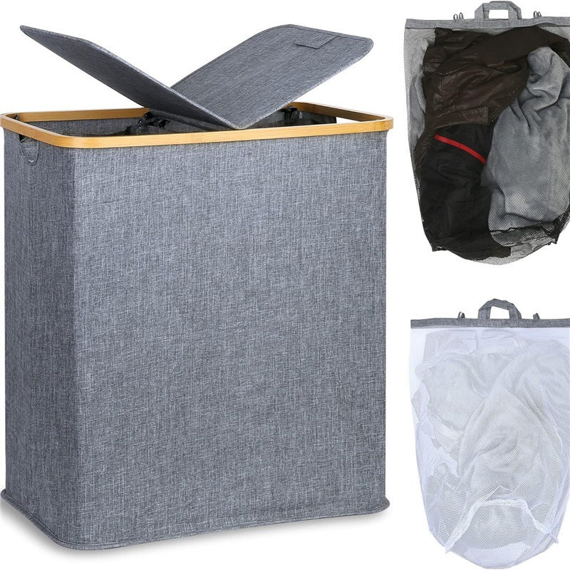 Laundry basket with lid and shelf table Bowlift