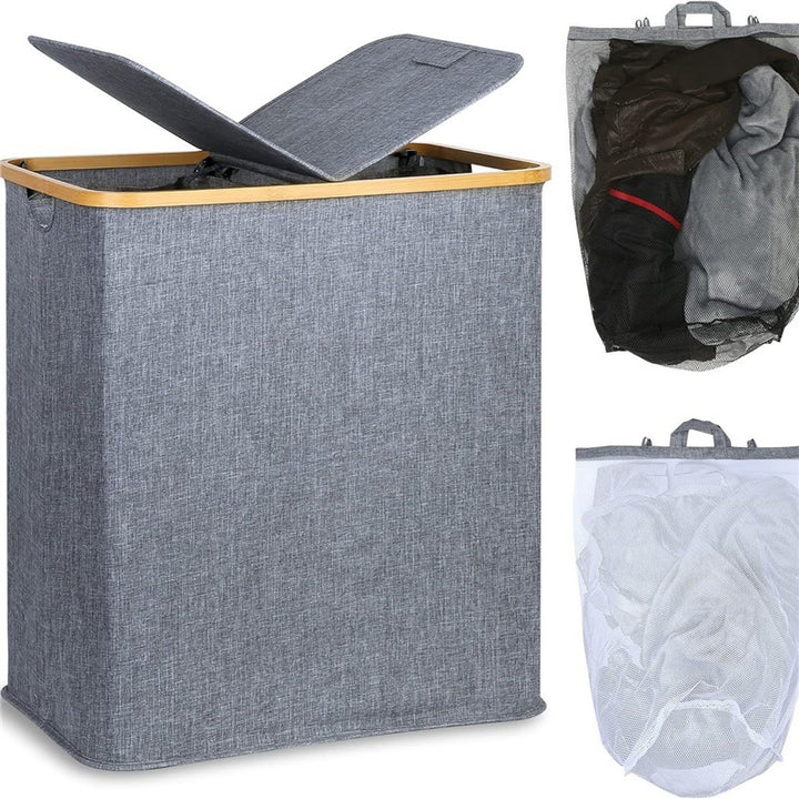 Laundry basket with lid and shelf table Bowlift