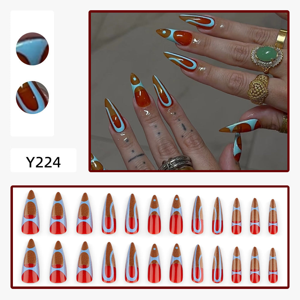 Artificial Nails in Modern, Geometric Design Bowlift