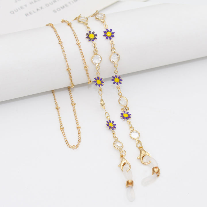 Floral Decorated Eyewear Chain Bowlift