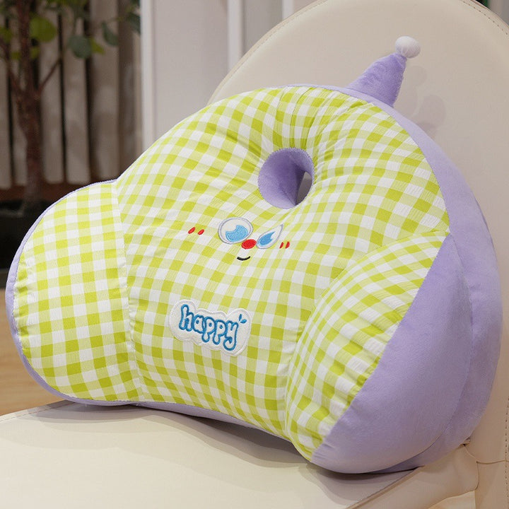 Plush back support pillow with casual design Bowlift