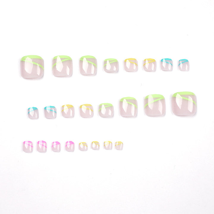 Artful toenail design with modern lines Bowlift