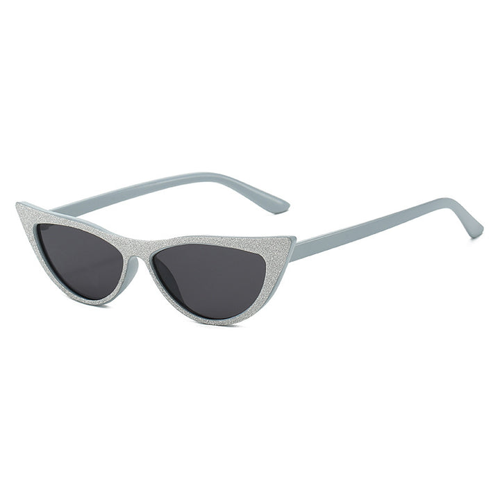 Women's Cat-Eye Sunglasses with Glittering Frame Bowlift