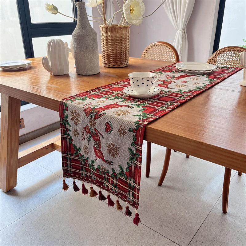 Floral Patterned Tapestry Table Runner