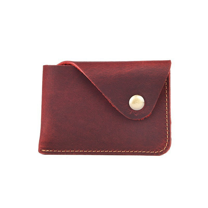 Premium Leather Buttoned Cardholder Bowlift