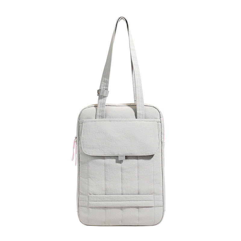 Structured Quilted Laptop Tote Bag Bowlift