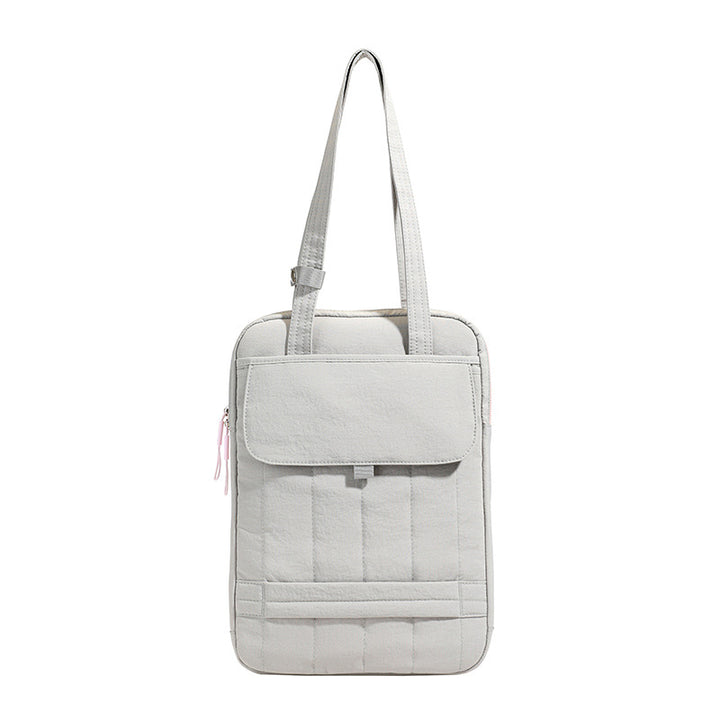 Structured Quilted Laptop Tote Bag Bowlift