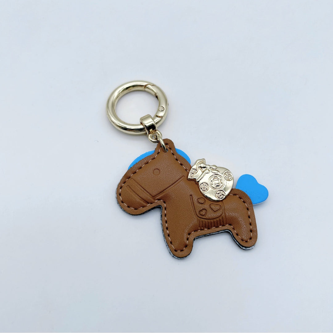 Animal-Shaped Leather Keychain Bowlift
