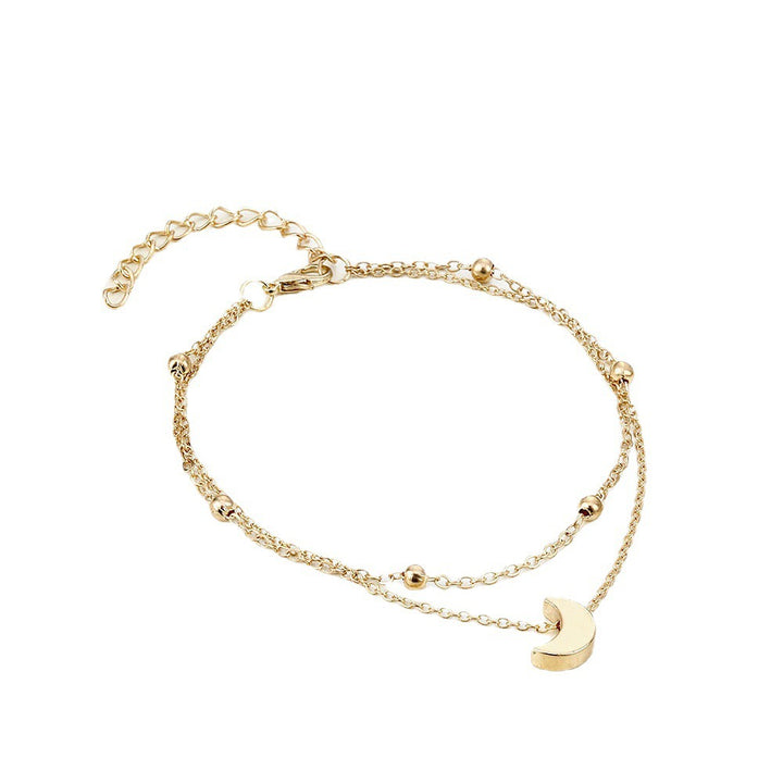 Celestial Moon Charm Anklet Bowlift
