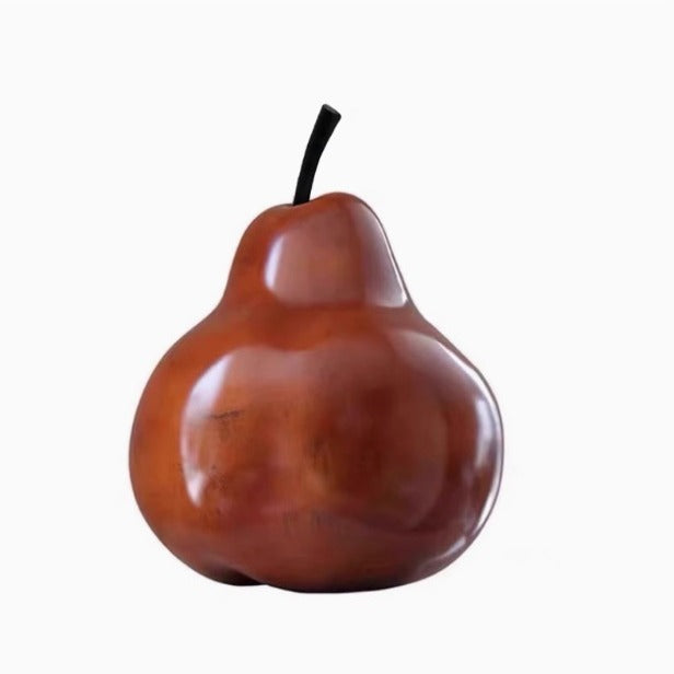 Decorative Wooden Pear Sculpture
